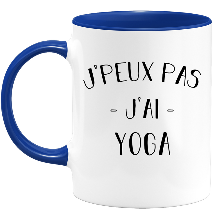 quotedazur - Mug Je Peux Pas J'ai Yoga - Cadeau Humour Sport - Idée Cadeau Original - Tasse Yoga - Idéal Pour Anniversaire Ou Noël