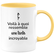 quotedazur - Mug Voilà À Quoi Ressemble Une Tante Incroyable - Cadeau Pour Tante - Cadeau Personnalisé Pour Femme - Cadeau Original Anniversaire Ou Noël