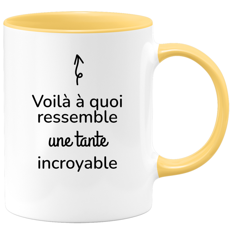 quotedazur - Mug Voilà À Quoi Ressemble Une Tante Incroyable - Cadeau Pour Tante - Cadeau Personnalisé Pour Femme - Cadeau Original Anniversaire Ou Noël