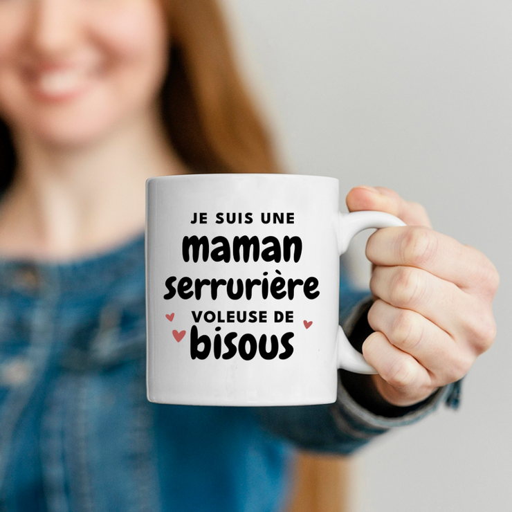 quotedazur - Mug I Am A Locksmith Mom Thief Of Kisses - Original Mother's Day Gift - Gift Idea For Mom Birthday - Gift For Future Mom Birth