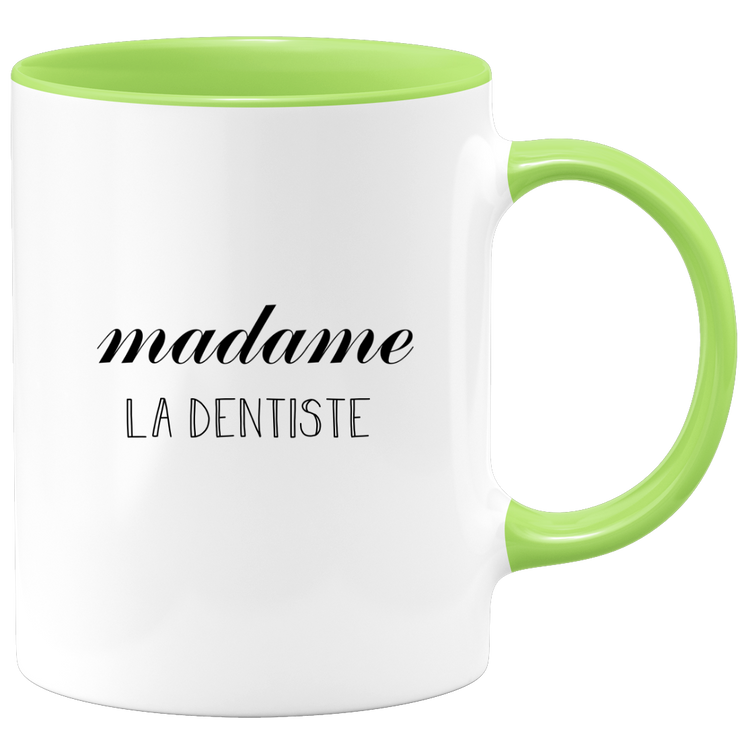 quotedazur - Mug Madame La Dentiste - Cadeau Pour Dentiste - Cadeau Personnalisé Pour Femme - Cadeau Original Anniversaire Ou Noël