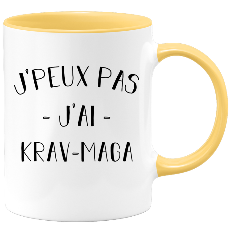 quotedazur - Mug Je Peux Pas J'ai Krav maga - Cadeau Humour Sport - Idée Cadeau Original - Tasse Krav maga - Idéal Pour Anniversaire Ou Noël