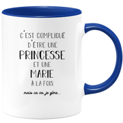 quotedazur - Mug Prénom Marie Compliqué D'Être Une Princesse Et Une Marie Mais Ca Va Je Gère - Cadeau Humour Prénom - Idée Cadeau  Saint Valentin - Tasse Prénom Marie - Idéal Pour Noël