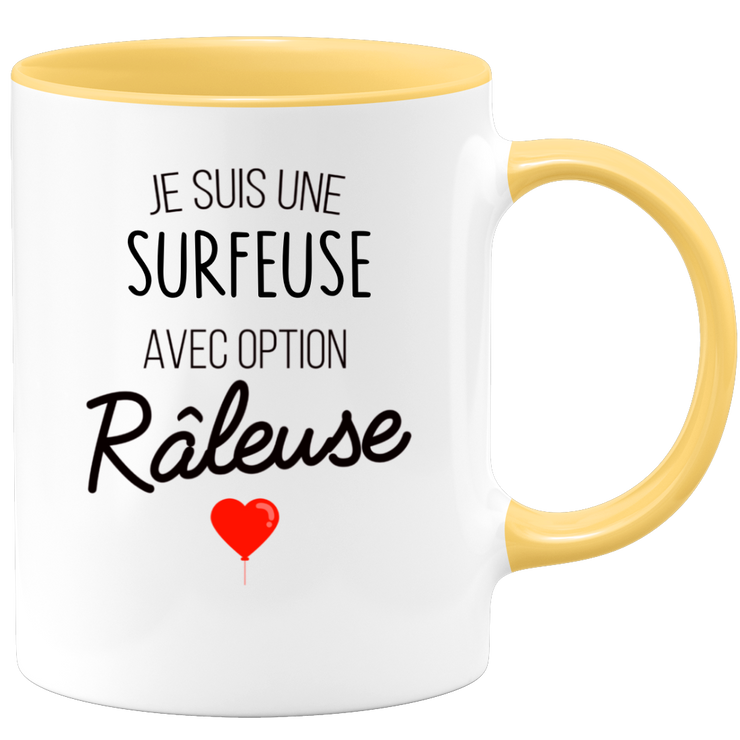 quotedazur - Mug Je Suis Une Surfeuse Avec Option Râleuse - Cadeau Idéal Pour Surfeuse - Cadeau Personnalisé Pour Femme - Cadeau Original Pour Anniversaire Ou Noël