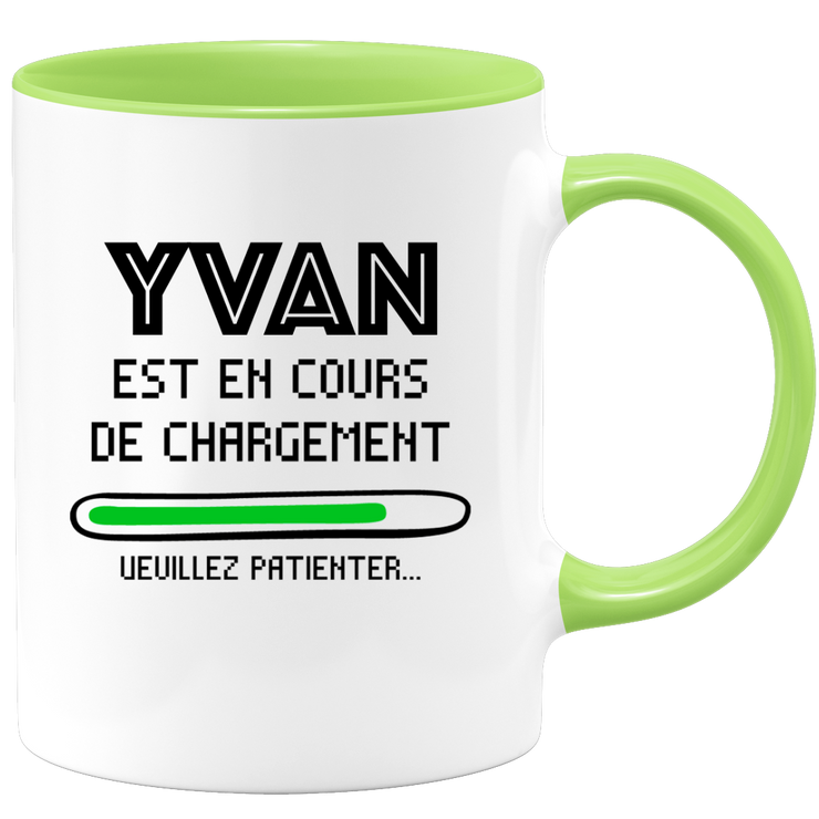 quotedazur - Mug Yvan Est En Cours De Chargement Veuillez Patienter - Cadeau Yvan Prénom Homme Personnalisé - Cadeau Annniversaire Noël Adolescent Collègue