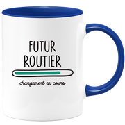 quotedazur - Mug Futur Routier Chargement En Cours - Cadeau Humour Métier Travail  - Idée Cadeau Routier Pot De Départ Chef Mutation - Tasse Cadeau Noël Bureau