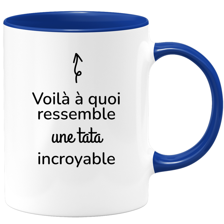 quotedazur - Mug Voilà À Quoi Ressemble Une Tata Incroyable - Cadeau Pour Tata - Cadeau Personnalisé Pour Femme - Cadeau Original Anniversaire Ou Noël