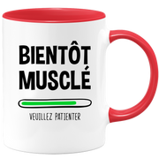 quotedazur - Mug Bientot Musclé - Tasse A Cafe Idée Cadeau Rigolo Original Humoristique Fun À Message Pour Femme Et Homme - Musculation - Pour Ado Meilleure Amie Beau Frère Départ Collègue Noel