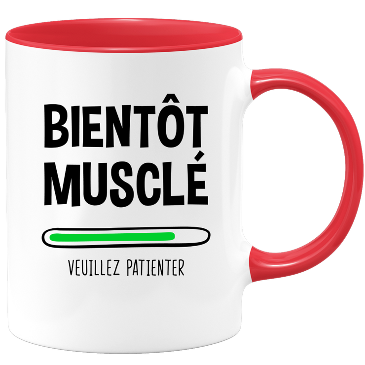 quotedazur - Mug Bientot Musclé - Tasse A Cafe Idée Cadeau Rigolo Original Humoristique Fun À Message Pour Femme Et Homme - Musculation - Pour Ado Meilleure Amie Beau Frère Départ Collègue Noel