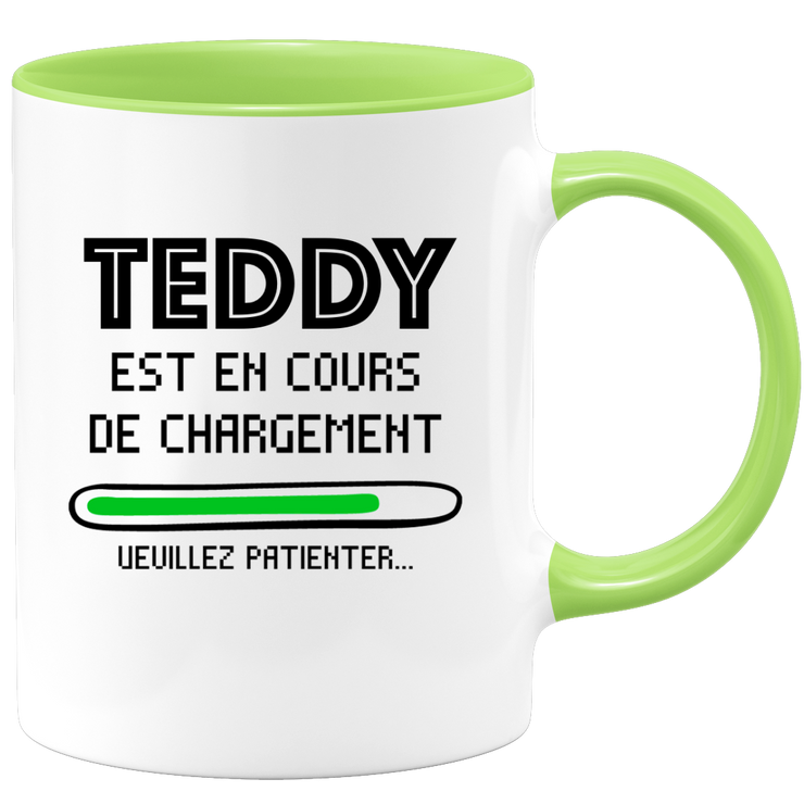 quotedazur - Mug Teddy Est En Cours De Chargement Veuillez Patienter - Cadeau Teddy Prénom Homme Personnalisé - Cadeau Annniversaire Noël Adolescent Collègue