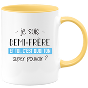 Super power half-brother mug - funny humor half-brother men's gift ideal for birthday