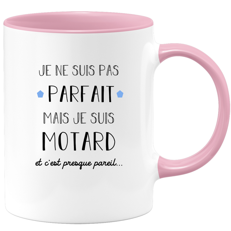 quotedazur - Mug Je Ne Suis Pas Parfait Mais Je Suis Motard - Cadeau Motard Anniversaire, Saint Valentin, Homme Fan Moto, Amour Couple Tasse Biker