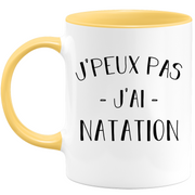 quotedazur - Mug Je Peux Pas J'ai Natation - Cadeau Humour Sport - Idée Cadeau Original - Tasse Natation - Idéal Pour Anniversaire Ou Noël