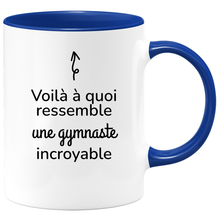 quotedazur - Mug Voilà À Quoi Ressemble Une Gymnaste Incroyable - Cadeau Pour Gymnaste - Cadeau Personnalisé Pour Femme - Cadeau Original Anniversaire Ou Noël