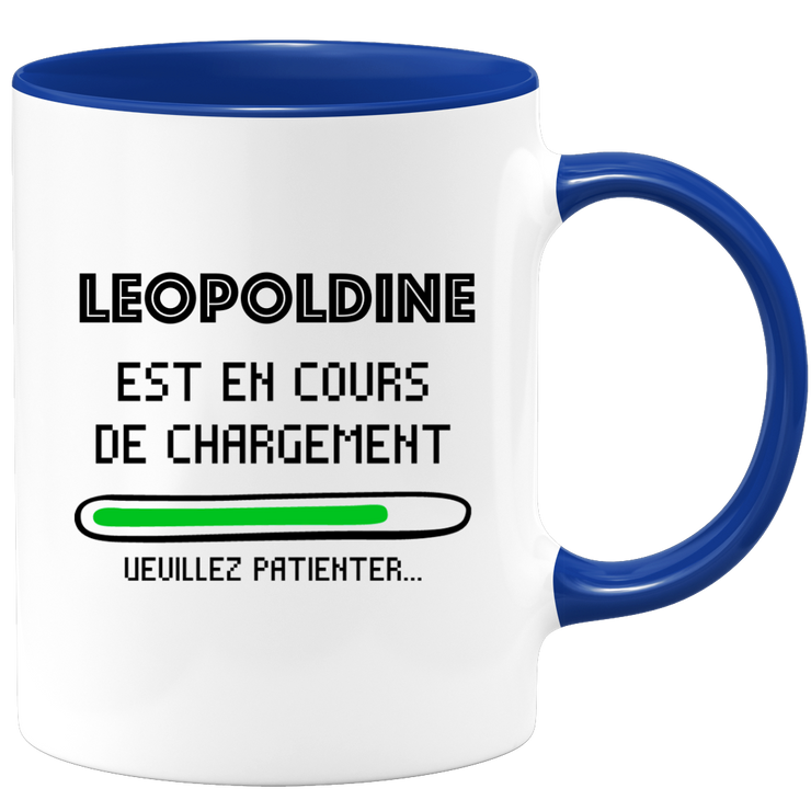 quotedazur - Mug Leopoldine Est En Cours De Chargement Veuillez Patienter - Cadeau Leopoldine Prénom Femme Personnalisé - Cadeau Annniversaire Noël Adolescent Collègue