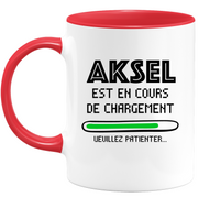 quotedazur - Mug Aksel Est En Cours De Chargement Veuillez Patienter - Cadeau Aksel Prénom Homme Personnalisé - Cadeau Annniversaire Noël Adolescent Collègue