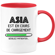 quotedazur - Mug Asia Est En Cours De Chargement Veuillez Patienter - Cadeau Asia Prénom Femme Personnalisé - Cadeau Annniversaire Noël Adolescent Collègue