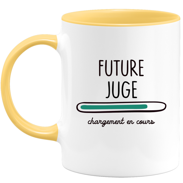 quotedazur - Mug Future Juge Chargement En Cours - Cadeau Humour Promotion Travail - Idée Cadeau Départ Collègue - Tasse Chef Juge - Idéal Pour Noël Au Bureau