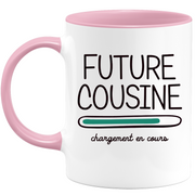 quotedazur - Mug Future Cousine 2024 Chargement En Cours - Cadeau Future Cousine - Surprise Annonce Grossesse Garçon/Fille Naissance Bébé