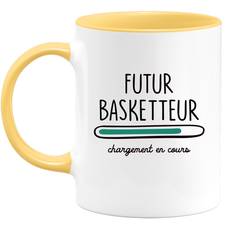 quotedazur - Mug Futur Basketteur, Idée Cadeau Parfaite pour Fans de Basket, Anniversaires et Baby Showers