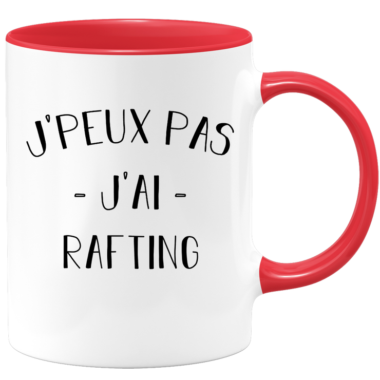 quotedazur - Mug Je Peux Pas J'ai Rafting - Cadeau Humour Sport - Idée Cadeau Original - Tasse Rafting - Idéal Pour Anniversaire Ou Noël