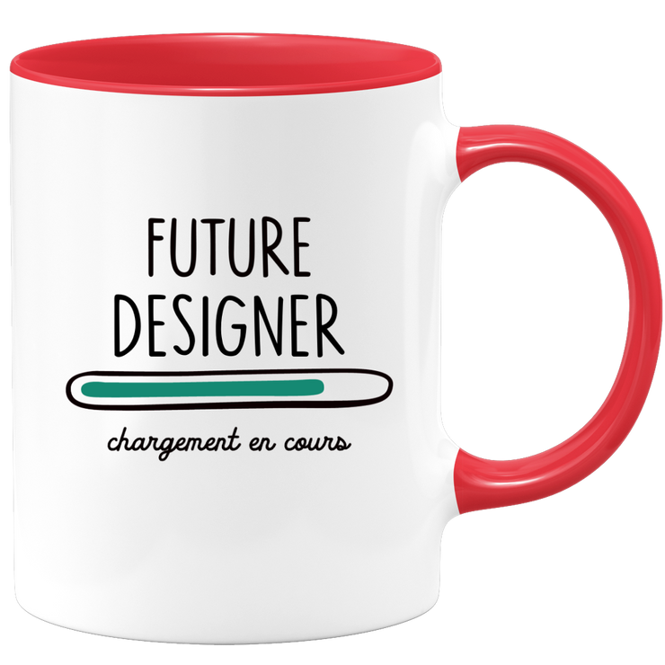 quotedazur - Mug Future Designer Chargement En Cours - Cadeau Humour Promotion Travail - Idée Cadeau Départ Collègue - Tasse Chef Designer - Idéal Pour Noël Au Bureau