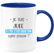 quotedazur - Mug Je Suis Juge Et Toi C'est Quoi Ton Super Pouvoir - Cadeau Humour Travail - Idée Cadeau Départ Collègue - Tasse Chef Juge - Idéal Pour Noël Au Bureau