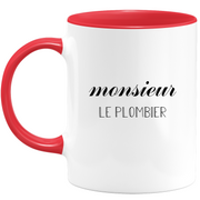 quotedazur - Mug Monsieur Le Plombier - Cadeau Humour Métier Travail  - Idée Cadeau Plombier Pot De Départ Chef Mutation - Tasse Cadeau Retraite Noël Au Bureau