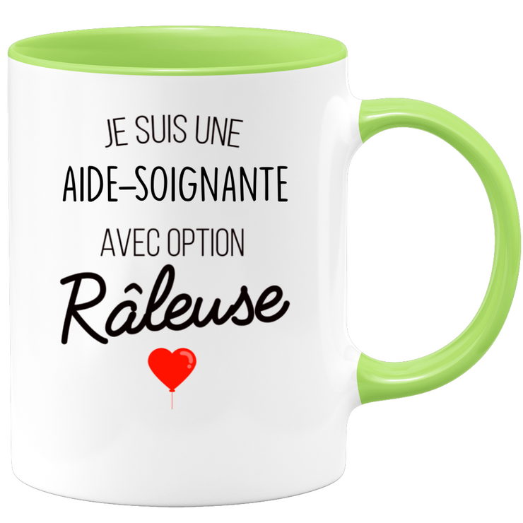 quotedazur - Mug Aide Soignante Avec Option Râleuse - Cadeau Humour Cheffe pour Anniversaire Collègue De  Femme Ou Départ en Retraite Ou Cadeau Collègue Noël