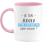 quotedazur - Mug Je Suis Judoka Et Toi C'est Quoi Ton Super Pouvoir - Cadeau Humour Travail - Idée Cadeau Départ Collègue - Tasse Chef Judoka - Idéal Pour Noël Au Bureau