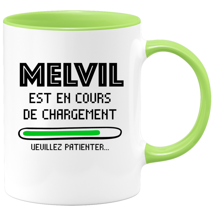 quotedazur - Mug Melvil Est En Cours De Chargement Veuillez Patienter - Cadeau Melvil Prénom Homme Personnalisé - Cadeau Annniversaire Noël Adolescent Collègue