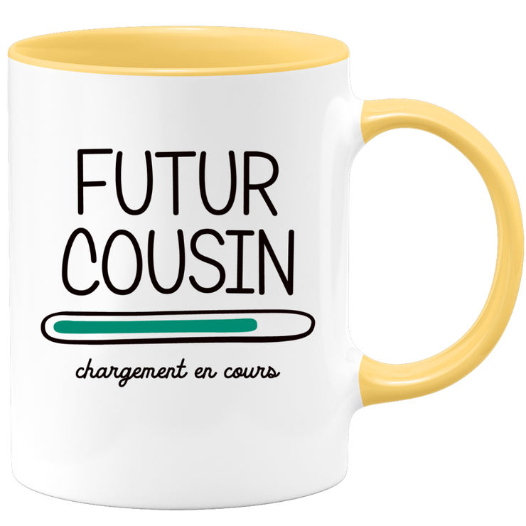 quotedazur - Mug Futur Cousin 2025 Chargement En Cours - Cadeau Futur Cousin - Surprise Annonce Grossesse Garçon/Fille Naissance Bébé