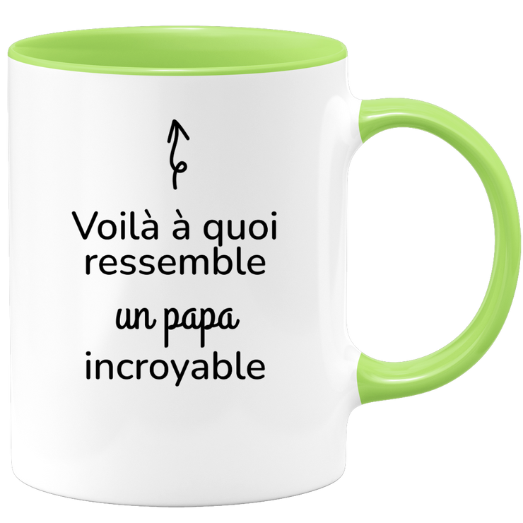 quotedazur - Mug Voilà à Quoi Ressemble Un Papa Incroyable - Cadeau Papa - Idée Cadeau Anniversaire Papa - Idée Pour Une Attention Originale Papa