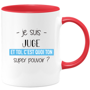 quotedazur - Mug Je Suis Juge Et Toi C'est Quoi Ton Super Pouvoir - Cadeau Humour Travail - Idée Cadeau Départ Collègue - Tasse Chef Juge - Idéal Pour Noël Au Bureau