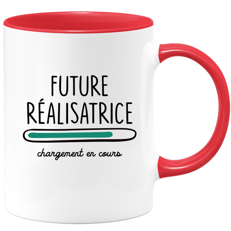 quotedazur - Mug Future Realisatrice Chargement En Cours - Cadeau Humour Promotion Travail - Idée Cadeau Départ Collègue - Tasse Chef Realisatrice - Idéal Pour Noël Au Bureau