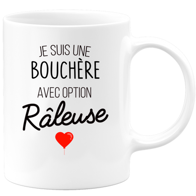 quotedazur - Mug Je Suis Une Bouchère Avec Option Râleuse - Cadeau Idéal Pour Bouchère - Cadeau Personnalisé Pour Femme - Cadeau Original Pour Anniversaire Ou Noël