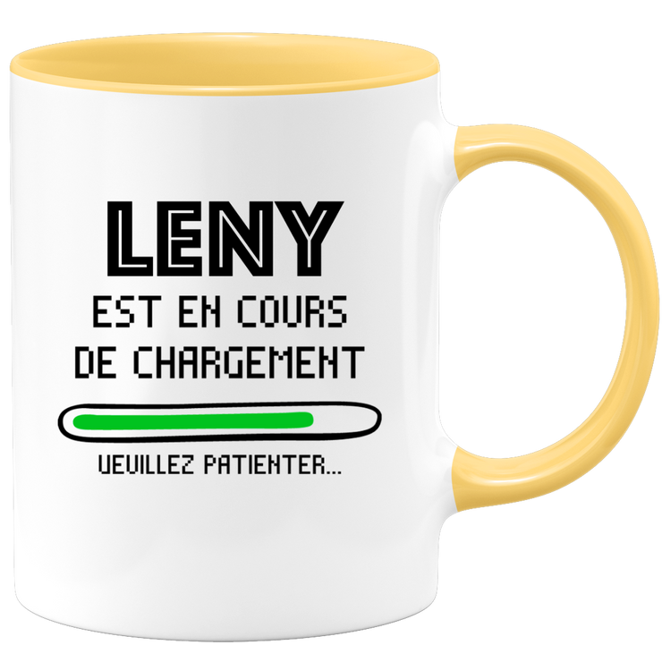 quotedazur - Mug Leny Est En Cours De Chargement Veuillez Patienter - Cadeau Leny Prénom Homme Personnalisé - Cadeau Annniversaire Noël Adolescent Collègue