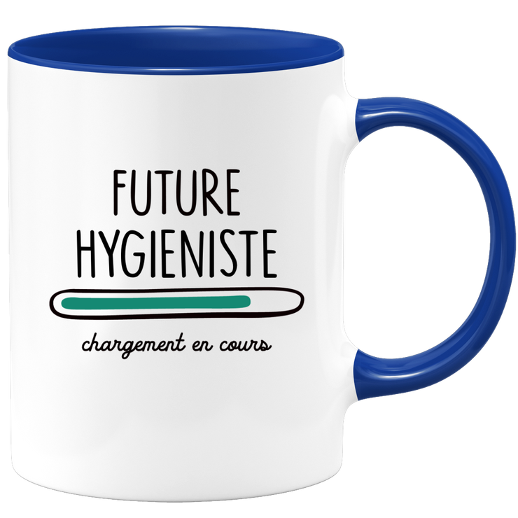 quotedazur - Mug Future Hygieniste Chargement En Cours - Cadeau Humour Promotion Travail - Idée Cadeau Départ Collègue - Tasse Chef Hygieniste - Idéal Pour Noël Au Bureau