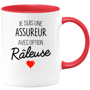 quotedazur - Mug Je Suis Une Assureure Avec Option Râleuse - Cadeau Idéal Pour Assureure - Cadeau Personnalisé Pour Femme - Cadeau Original Pour Anniversaire Ou Noël