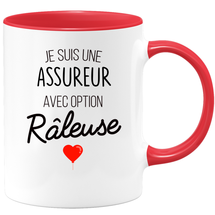 quotedazur - Mug Je Suis Une Assureure Avec Option Râleuse - Cadeau Idéal Pour Assureure - Cadeau Personnalisé Pour Femme - Cadeau Original Pour Anniversaire Ou Noël