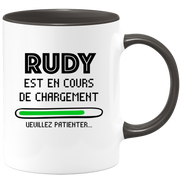 quotedazur - Mug Rudy Est En Cours De Chargement Veuillez Patienter - Cadeau Rudy Prénom Homme Personnalisé - Cadeau Annniversaire Noël Adolescent Collègue