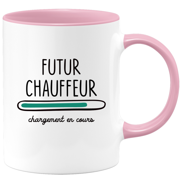 quotedazur - Mug Futur Chauffeur Chargement En Cours - Cadeau Humour Métier Travail  - Idée Cadeau Chauffeur Pot De Départ Chef Mutation - Tasse Cadeau Noël Bureau