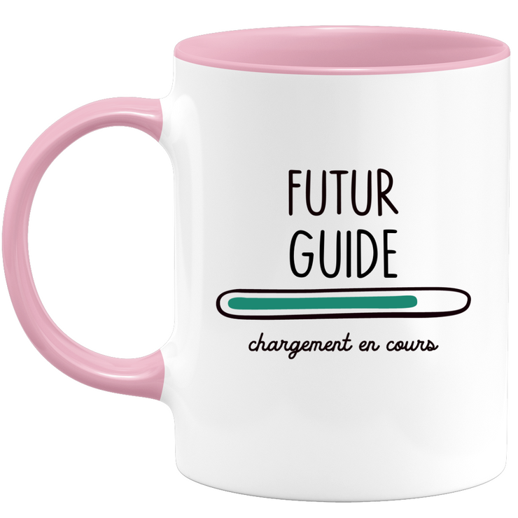 quotedazur - Mug Futur Guide Chargement En Cours - Cadeau Humour Métier Travail  - Idée Cadeau Guide Pot De Départ Chef Mutation - Tasse Cadeau Noël Bureau