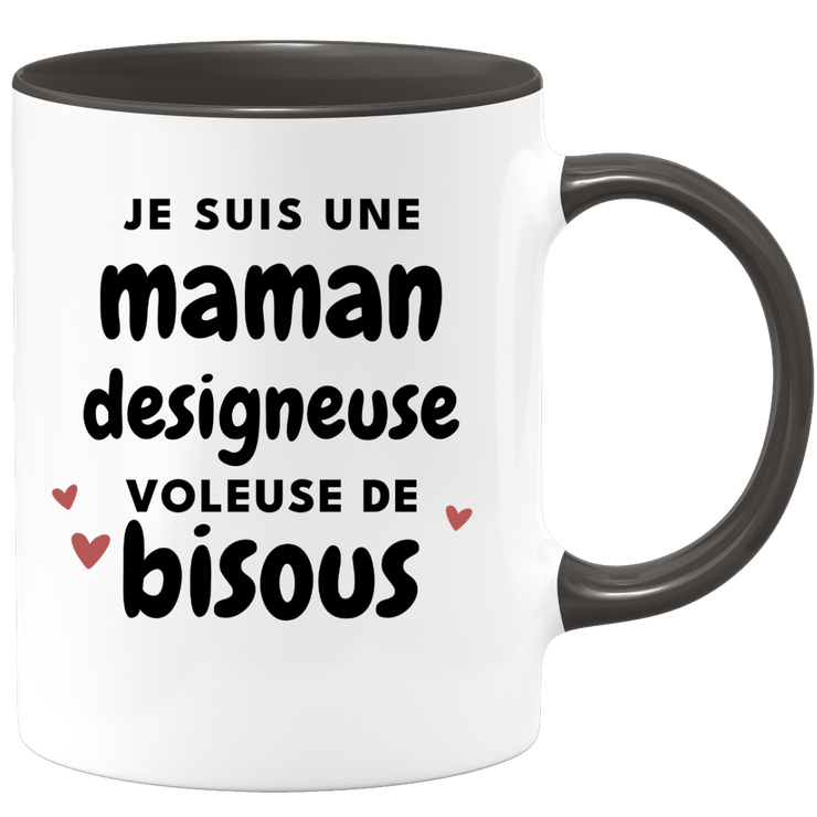 quotedazur - Mug I Am A Designing Mom Thief Of Kisses - Original Mother's Day Gift - Gift Idea For Mom Birthday - Gift For Future Mom Birth