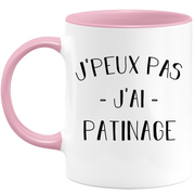 quotedazur - Mug Je Peux Pas J'ai Patinage - Cadeau Humour Sport - Idée Cadeau Original - Tasse Patinage - Idéal Pour Anniversaire Ou Noël