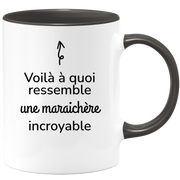 quotedazur - Mug Voilà À Quoi Ressemble Une Maraichère Incroyable - Cadeau Pour Maraichère - Cadeau Personnalisé Pour Femme - Cadeau Original Anniversaire Ou Noël