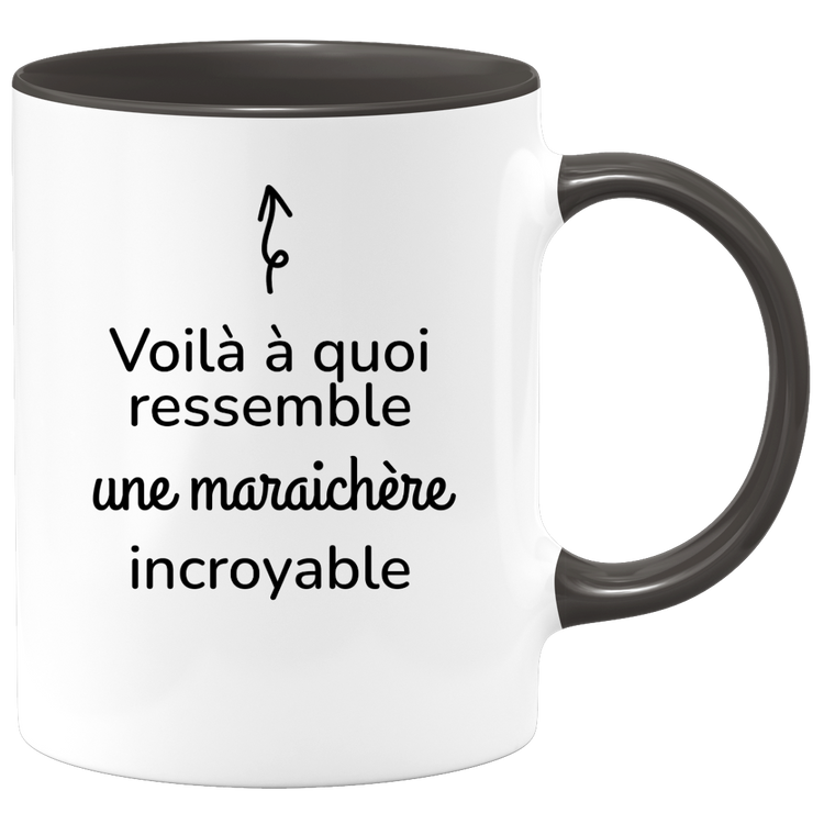 quotedazur - Mug Voilà À Quoi Ressemble Une Maraichère Incroyable - Cadeau Pour Maraichère - Cadeau Personnalisé Pour Femme - Cadeau Original Anniversaire Ou Noël