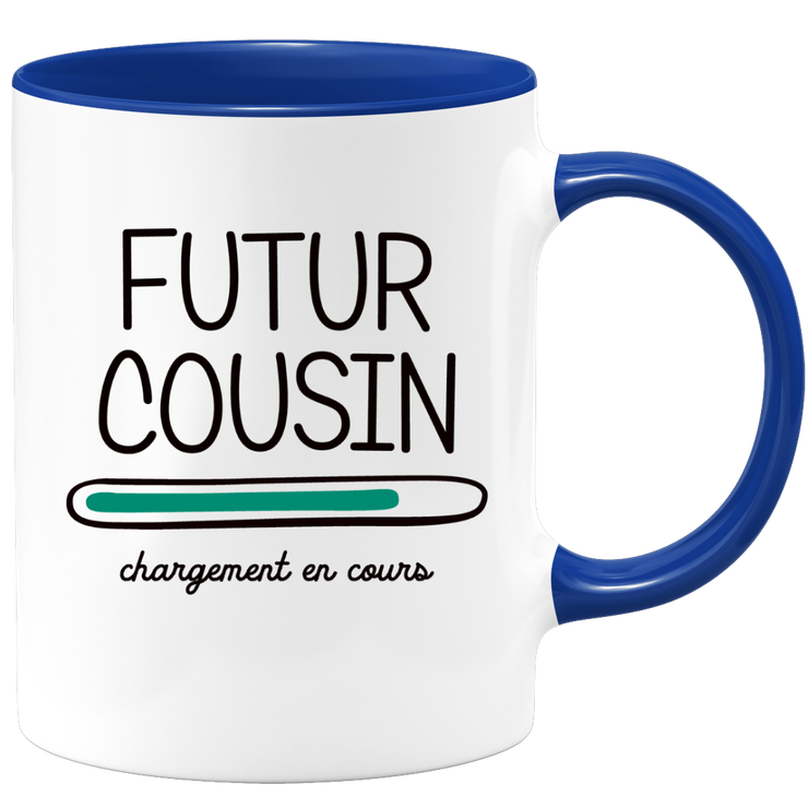 quotedazur - Mug Futur Cousin 2025 Chargement En Cours - Cadeau Futur Cousin - Surprise Annonce Grossesse Garçon/Fille Naissance Bébé