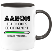 Mug Aaron Is Loading Please Wait - Personalized Mens First Name Aaron Gift