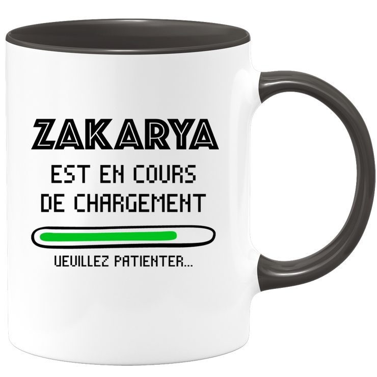 quotedazur - Mug Zakarya Est En Cours De Chargement Veuillez Patienter - Cadeau Zakarya Prénom Homme Personnalisé - Cadeau Annniversaire Noël Adolescent Collègue